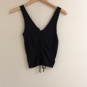 American Eagle ribbed tie-up tank top